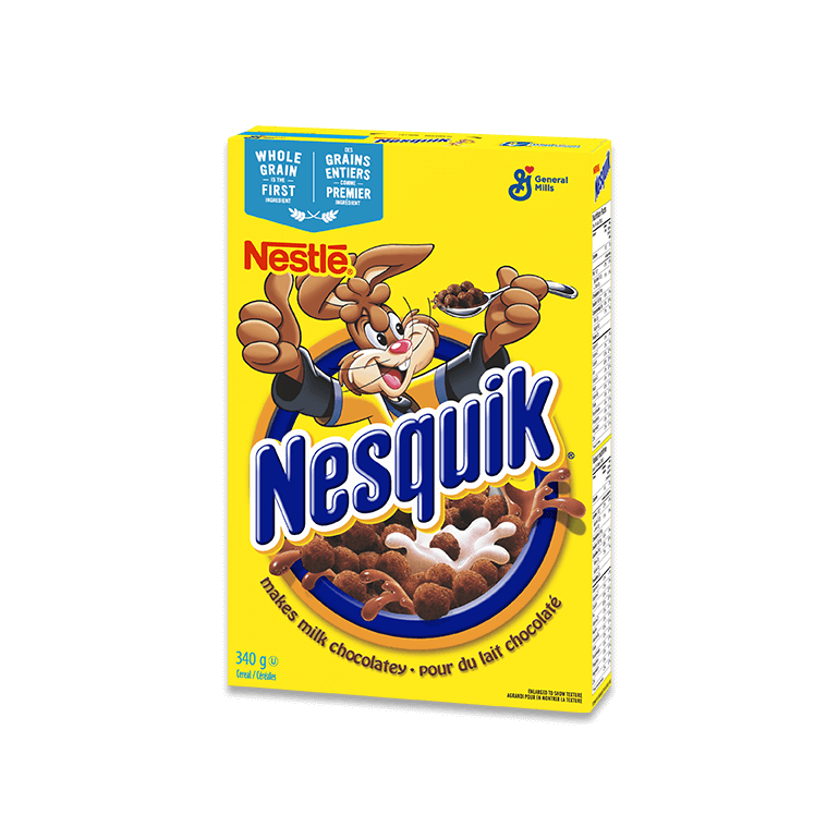 une boîte de céréales Nesquik