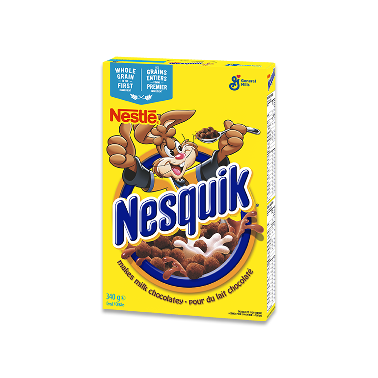 a box of Nesquik cereal